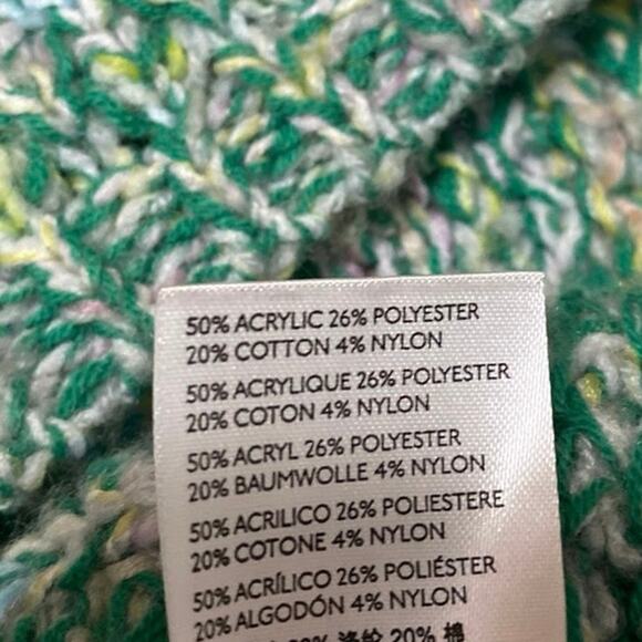 Urban Outfitters Kimchi Blue Space Station Cream Green Chunky Knit Sweater Top M - Picture 5 of 5
